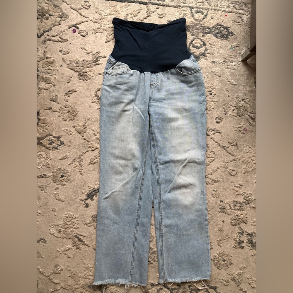 Motherhood Black and Light Blue Women Jeans Size M